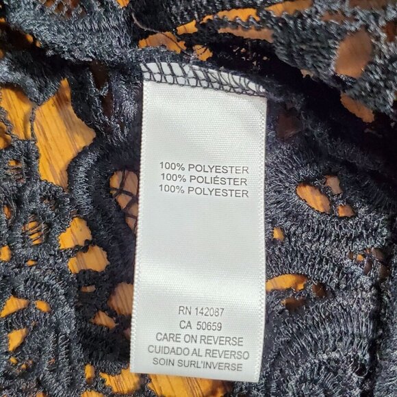 Simply Noelle Black Lace Zip-Up Cardigan S/M 8-10 Womens Lightweight Jacket NWT - Picture 6 of 15